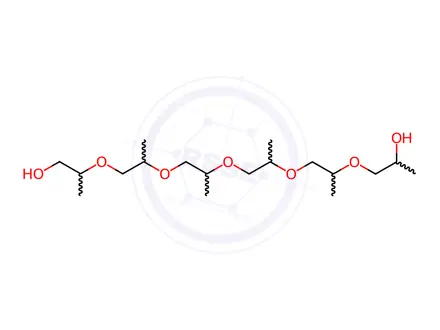 Chemical structure of Hexapropylene Glycol