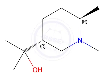 Chemical structure of trans 2-(1,6-Dimethylpiperidin-3-yl)propan-2-ol