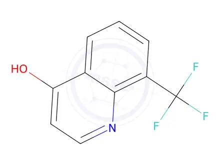 Chemical structure of 4-Hydroxy-8-(trifluoromethyl)quinoline
