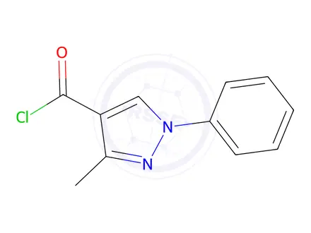Chemical structure of 3-Methyl-1-phenyl-1H-pyrazole-4-carbonyl chloride