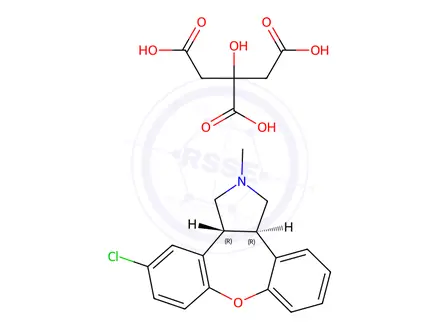 Chemical structure of Asenapine Citrate