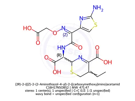 Chemical structure of Cefixime EP Impurity A