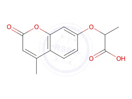 Chemical structure of 2-((4-Methyl-2-oxo-2H-chromen-7-yl)oxy)propanoic acid