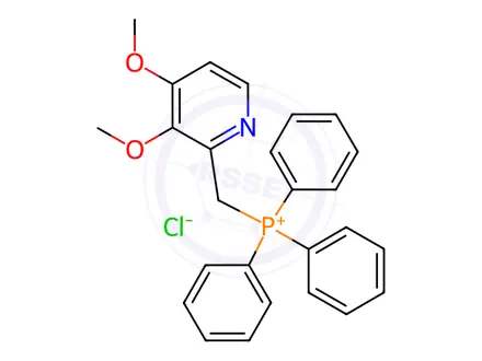 Chemical structure of ((3,4-dimethoxypyridin-2-yl)methyl)triphenylphosphonium chloride
