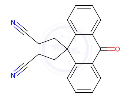 Chemical structure of 3,3'-(10-Oxo-9,10-dihydroanthracene-9,9-diyl)dipropanenitrile