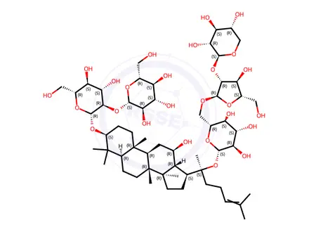 Chemical structure of Ginsenoside Ra2