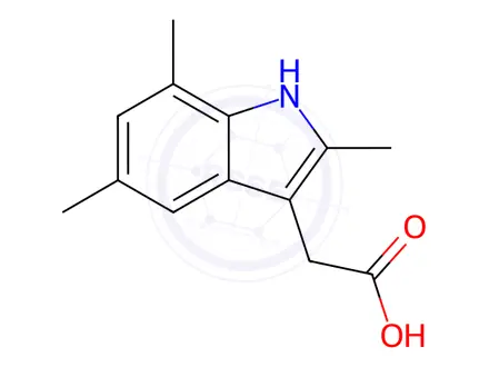 Chemical structure of (2,5,7-Trimethyl-1H-indol-3-yl)-acetic acid