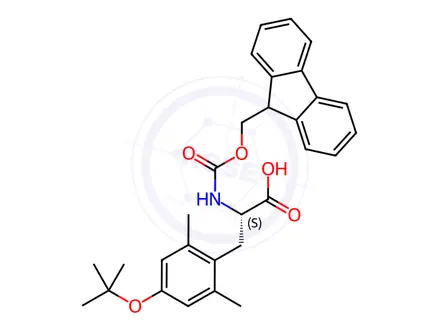 Chemical structure of O-(t-Butyl)-N-Fmoc-2,6-dimethyl-L-Tyrosine