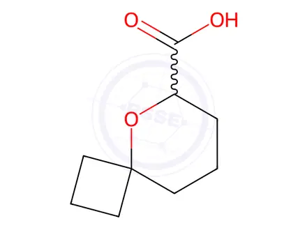 Chemical structure of 5-oxaspiro[3.5]nonane-6-carboxylic acid