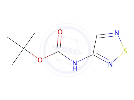 Chemical structure of tert-butyl N-(1,2,5-thiadiazol-3-yl)carbamate