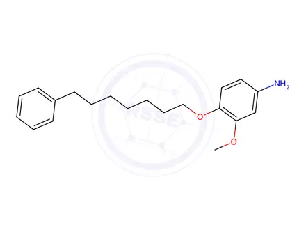 Chemical structure of 3-Methoxy-4-((7-phenylheptyl)oxy)aniline