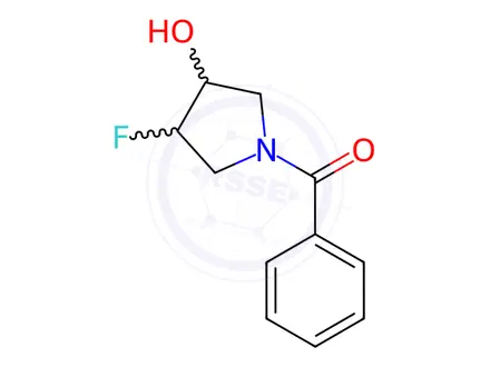 Chemical structure of (3-fluoro-4-hydroxy-pyrrolidin-1-yl)-phenyl-methanone