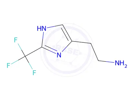 Chemical structure of 2-(2-(Trifluoromethyl)-1H-imidazol-5-yl)ethan-1-amine