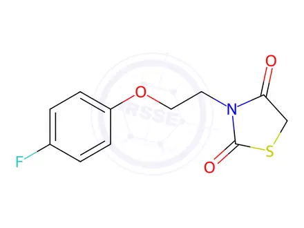 Chemical structure of 3-[2-(4-Fluorophenoxy)ethyl]-1,3-thiazolidine-2,4-dione