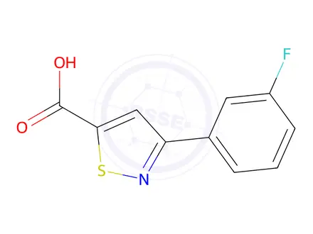 Chemical structure of 3-(3-Fluorophenyl)isothiazole-5-carboxylic acid