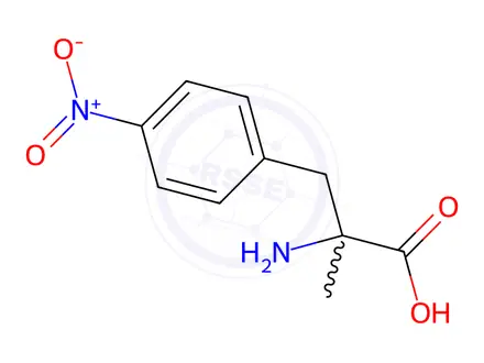 Chemical structure of Phenylalanine, α-methyl-4-nitro-