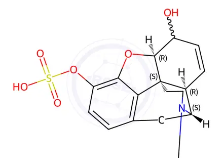 Chemical structure of Morphine 3-Sulfate