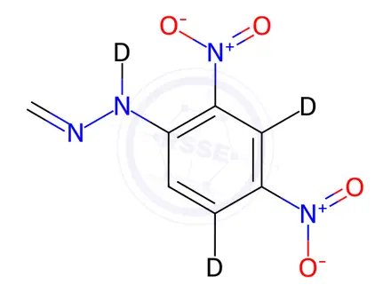 Chemical structure of Formaldehyde 2,4-Dinitrophenylhydrazone-d3
