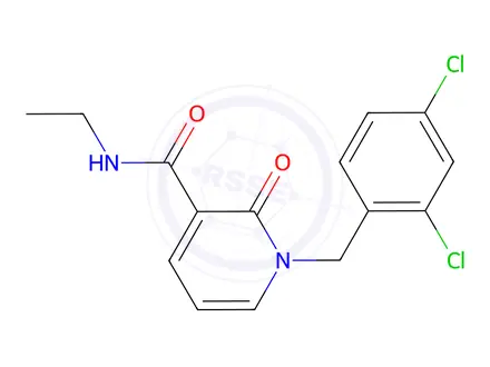 Chemical structure of 1-[(2,4-Dichlorophenyl)methyl]-N-ethyl-2-oxo-1,2-dihydropyridine-3-carboxamide
