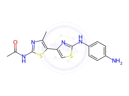 Chemical structure of n-(2-((4-Aminophenyl)amino)-4'-methyl-[4,5'-bithiazol]-2'-yl)acetamide