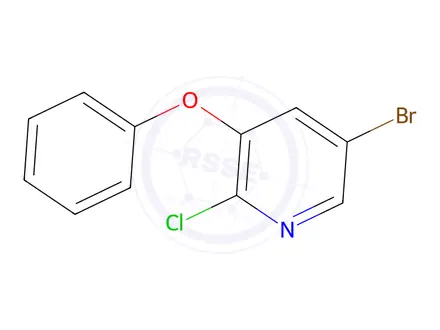 Chemical structure of 5-Bromo-2-chloro-3-phenoxypyridine