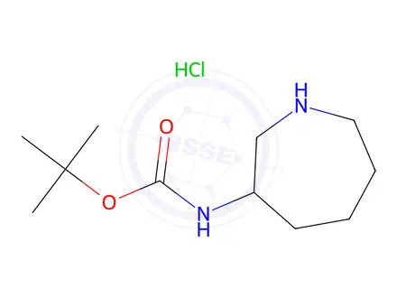 Chemical structure of tert-butyl azepan-3-ylcarbamate hydrochloride
