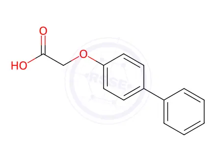 Chemical structure of 2-([1,1'-Biphenyl]-4-yloxy)acetic acid