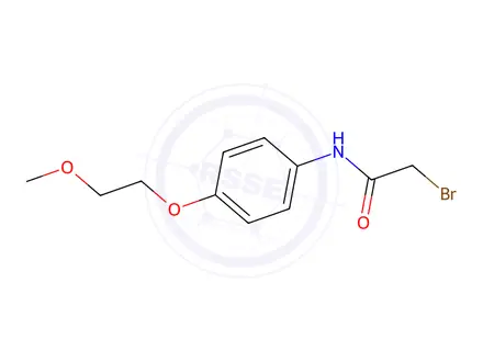Chemical structure of 2-Bromo-N-[4-(2-methoxyethoxy)phenyl]acetamide
