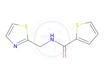 Chemical structure of N-(thiazol-2-ylmethyl)thiophene-2-carboxamide