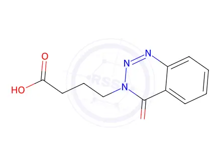 Chemical structure of 4-(4-Oxo-3,4-dihydro-1,2,3-benzotriazin-3-yl)butanoic acid
