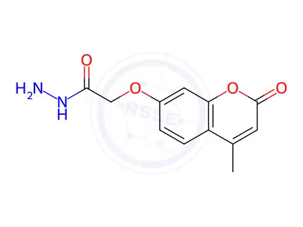 Chemical structure of [(4-Methyl-2-oxo-2H-1-benzopyran-7-yl)oxy]acetic acid hydrazide