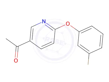 Chemical structure of 1-(6-(3-Bromophenoxy)pyridin-3-yl)ethanone