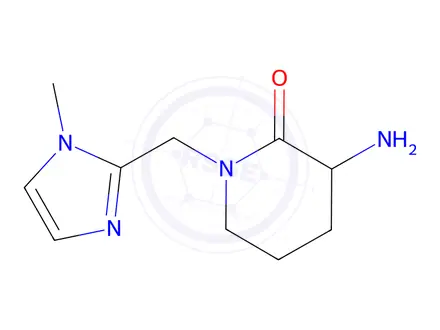 Chemical structure of 3-amino-1-[(1-methyl-1H-imidazol-2-yl)methyl]piperidin-2-one