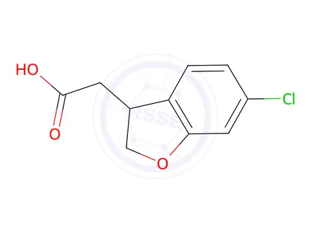 Chemical structure of 6-Chloro-2,3-dihydrobenzofuran-3-acetic Acid