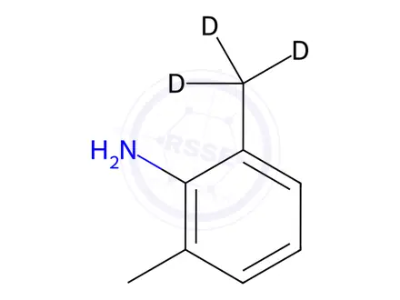 Chemical structure of 2,6-Dimethylaniline (2-methyl-d3)