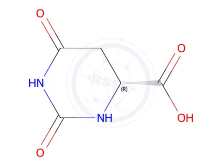 Chemical structure of 4-Pyrimidinecarboxylic acid, hexahydro-2,6-dioxo-, (4R)-