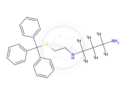 Chemical structure of N1-(2-(Tritylthio)ethyl)propane-1,3-diamine-d6