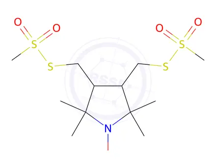 Chemical structure of Trans-3,4-Bis[[(methylsulfonyl)thio]methyl]-2,2,5,5-tetramethylpyrrolidin-1-yloxyl Radical