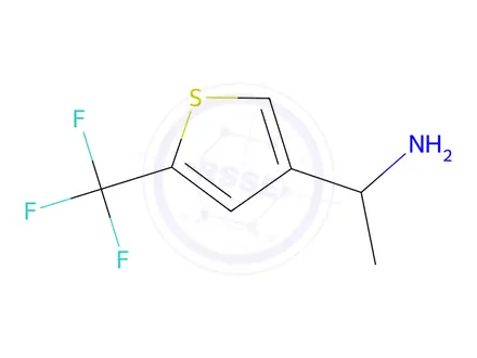 Chemical structure of 1-[5-(Trifluoromethyl)thiophen-3-yl]ethan-1-amine