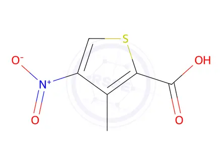 Chemical structure of 2-Thiophenecarboxylicacid,3-methyl-4-nitro-(9CI)