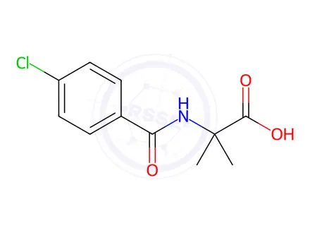 Chemical structure of Alanine, N-(4-chlorobenzoyl)-2-methyl-