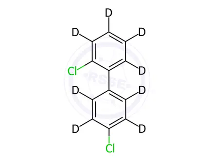 Chemical structure of 2,4'-Dichlorobiphenyl D8