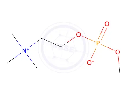 Chemical structure of methyl phosphorylcholine