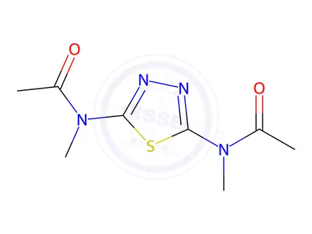 Chemical structure of Acetamide, N,N'-1,3,4-thiadiazole-2,5-diylbis[N-methyl-