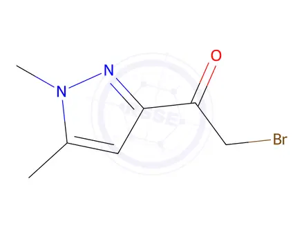 Chemical structure of 2-BROMO-1-(1,5-DIMETHYL-1H-PYRAZOL-3-YL)ETHANONE