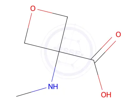 Chemical structure of 3-(methylamino)oxetane-3-carboxylic acid
