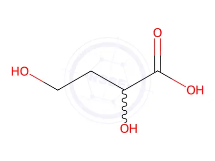 Chemical structure of 2,4-dihydroxy-Butanoic acid