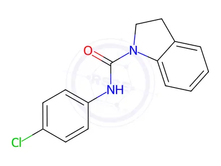 Chemical structure of N-(4-Chlorophenyl)-2,3-dihydro-1H-indole-1-carboxamide