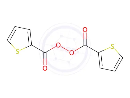 Chemical structure of bis(2-thienylcarbonyl) peroxide