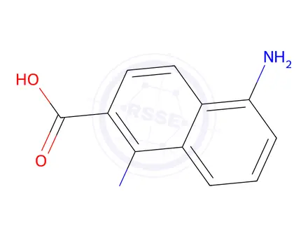 Chemical structure of 2-Naphthalenecarboxylicacid,1,5-diamino-(9CI)